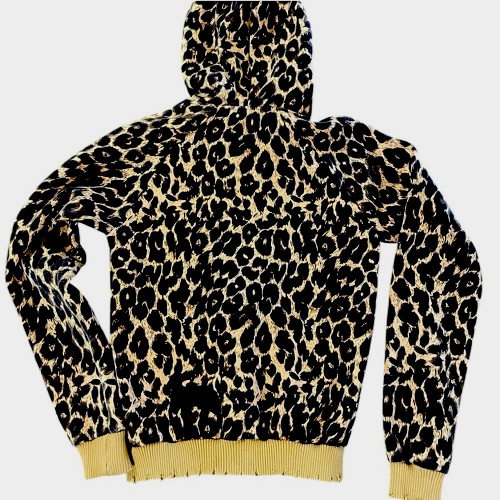 L.A.M.B. Hoodie Jacket Leopard Lamb Cheetah Print Bomber Gwen Stefani No Doubt - Picture 3 of 13